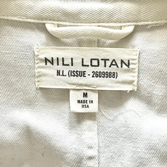 Nili Lotan Cambre Utility Jacket in White Sand Size M - Picture 7 of 14
